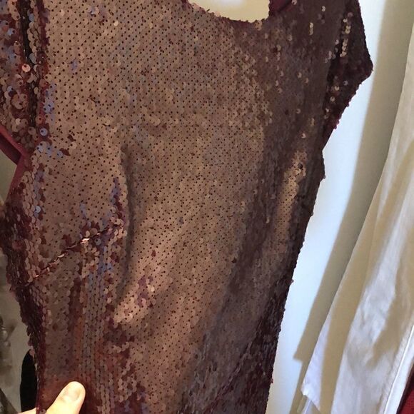 Skies Are Blue plum sequin dress sz XS - Picture 2 of 5